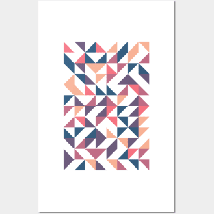 Creative Geometric Colourful Triangle Pattern #4 Posters and Art